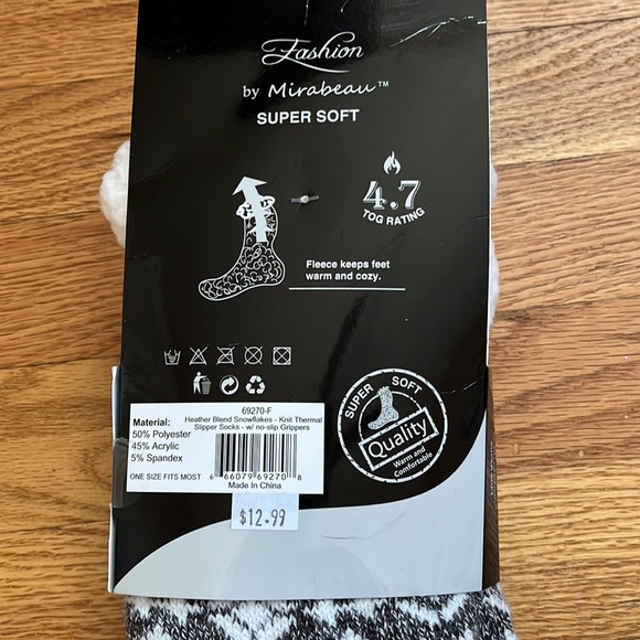 NEW- BUNDLE OF 3- Cozy Thermal Knit Slipper Socks - Picture 4 of 9